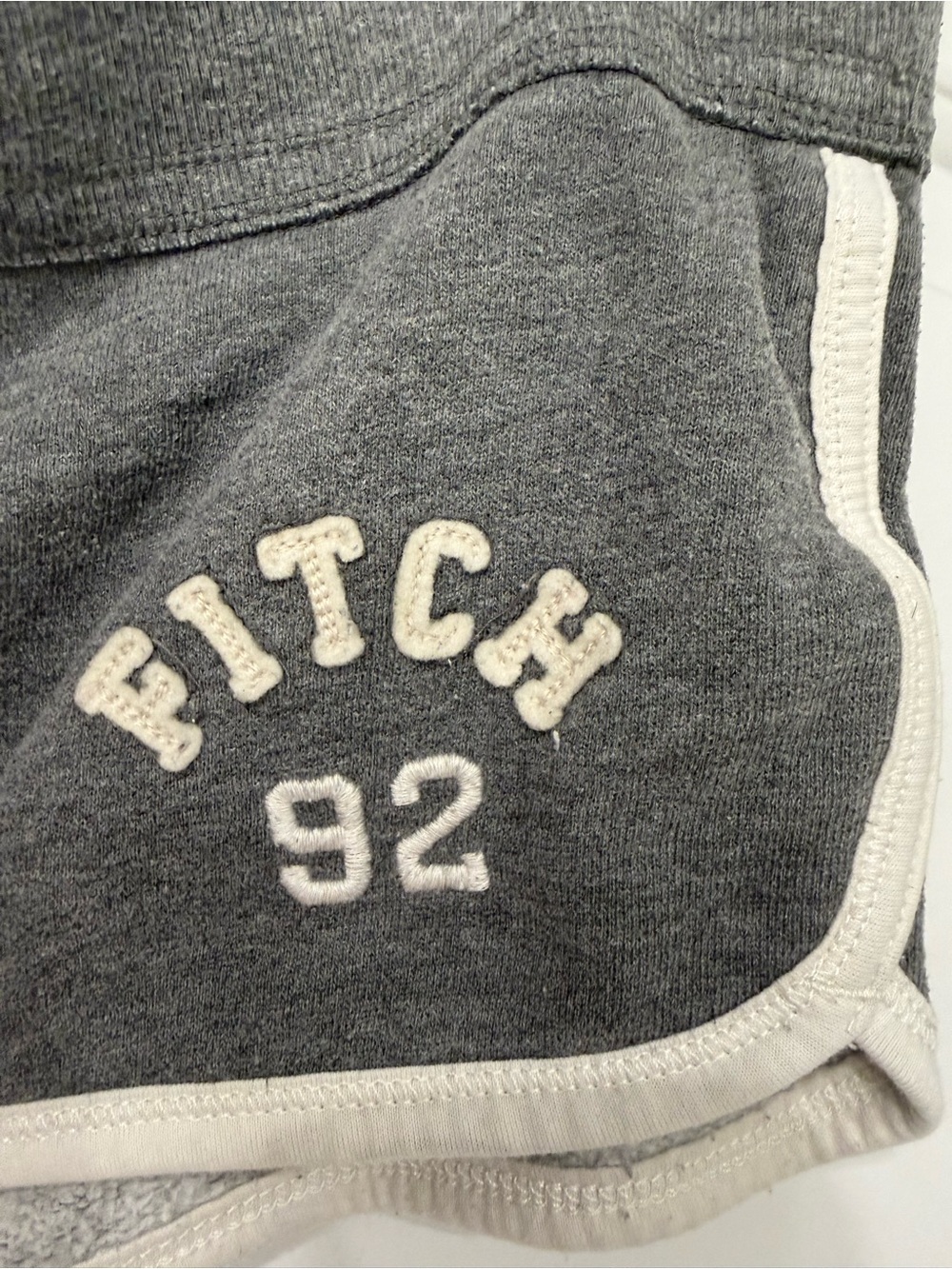 Abercrombie & Fitch Gray Athletic Lounge Shorts with White Trim - Picture 3 of 3